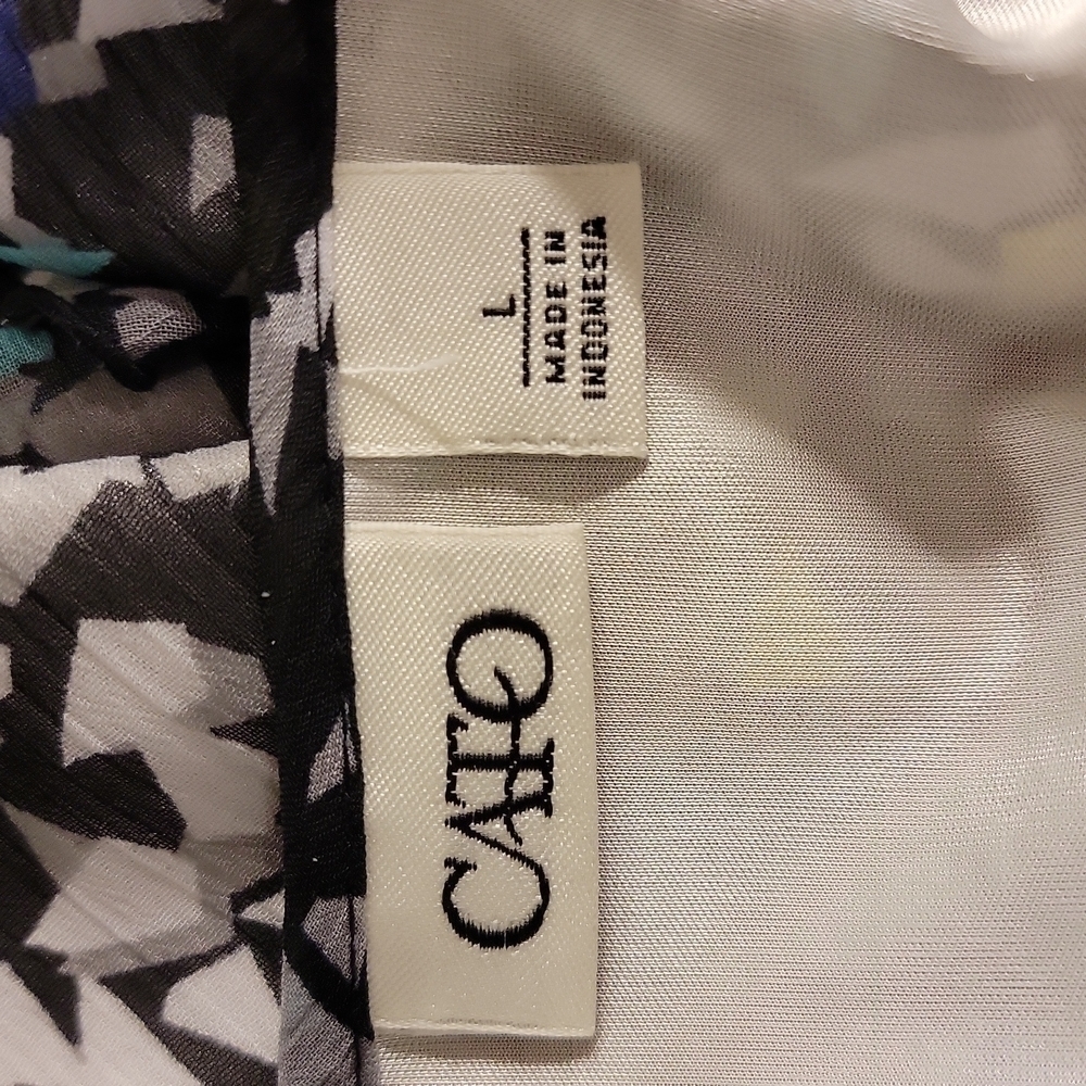 CATO 2 piece skirt set with multicolor top and black skirt size large - Picture 7 of 13